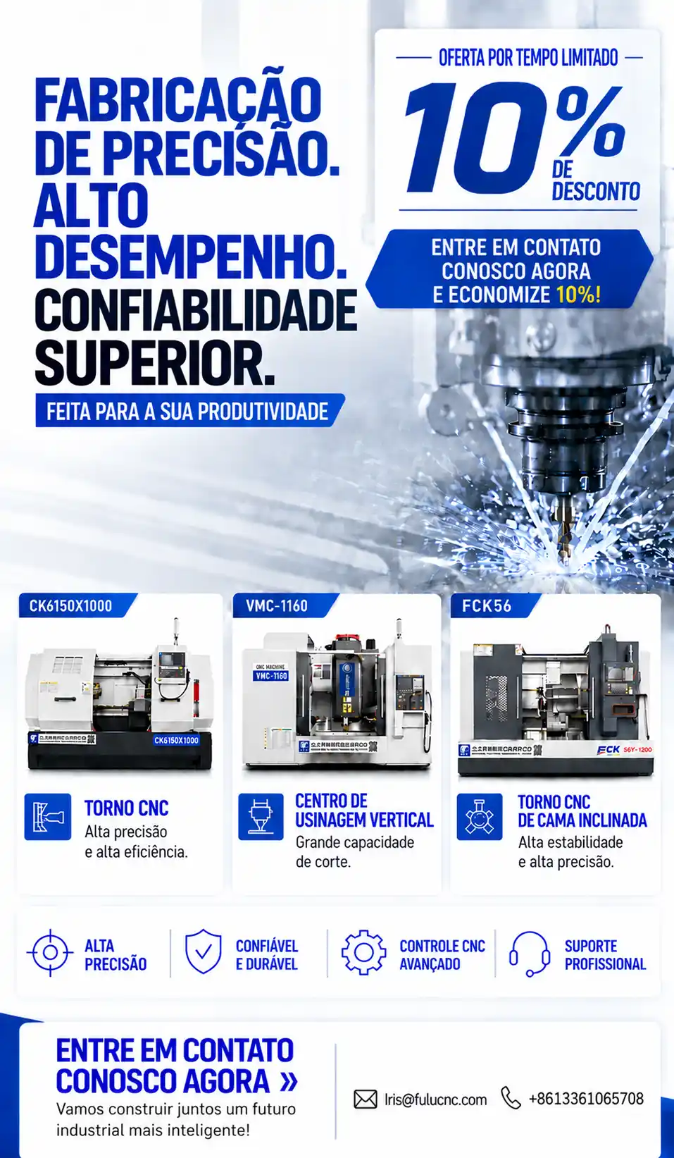 promo&ccedil;&atilde;o de equipamentos cnc
